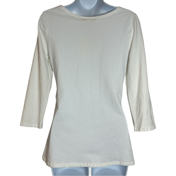 Boston Proper White Long Sleeve Top - Picture 2 of 3